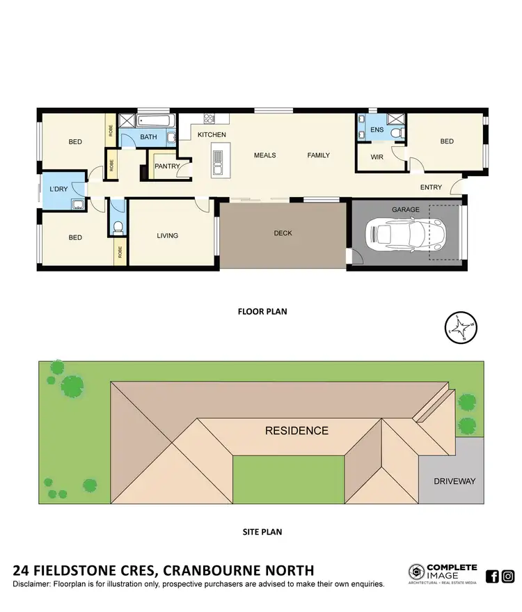 Floorplan of Homely house listing, 24 Fieldstone Crescent, Cranbourne North VIC 3977