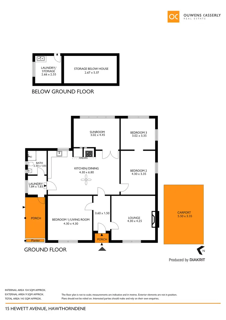 Floorplan of Homely house listing, 15 Hewett Avenue, Hawthorndene SA 5051