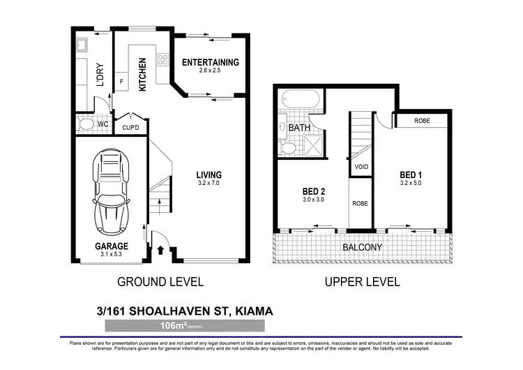 Floorplan of Homely townhouse listing, 3/161 Shoalhaven Street, Kiama NSW 2533