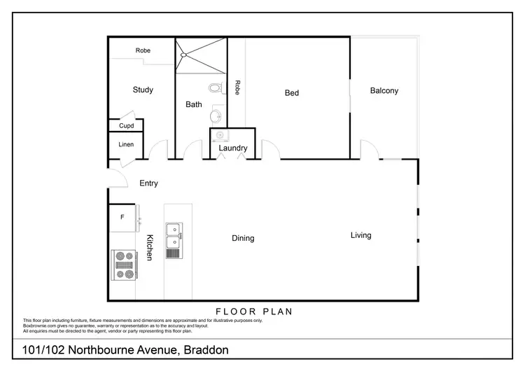 Floorplan of Homely apartment listing, 101/102 Northbourne Avenue, Braddon ACT 2612