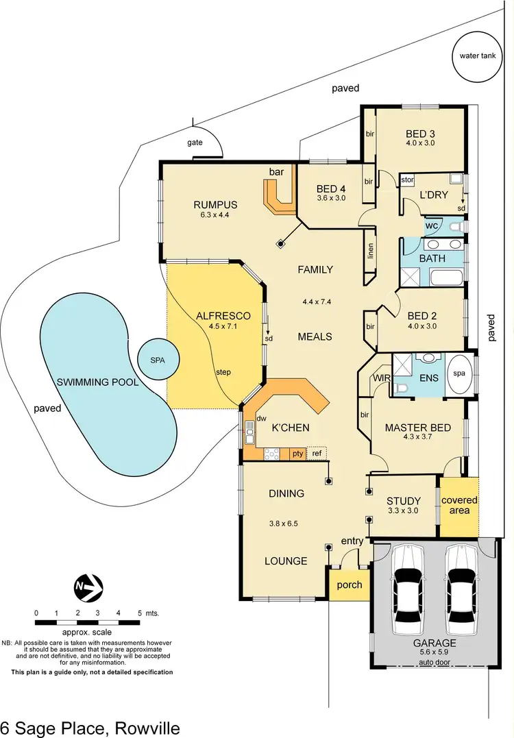 Floorplan of Homely house listing, 6 Sage Place, Rowville VIC 3178