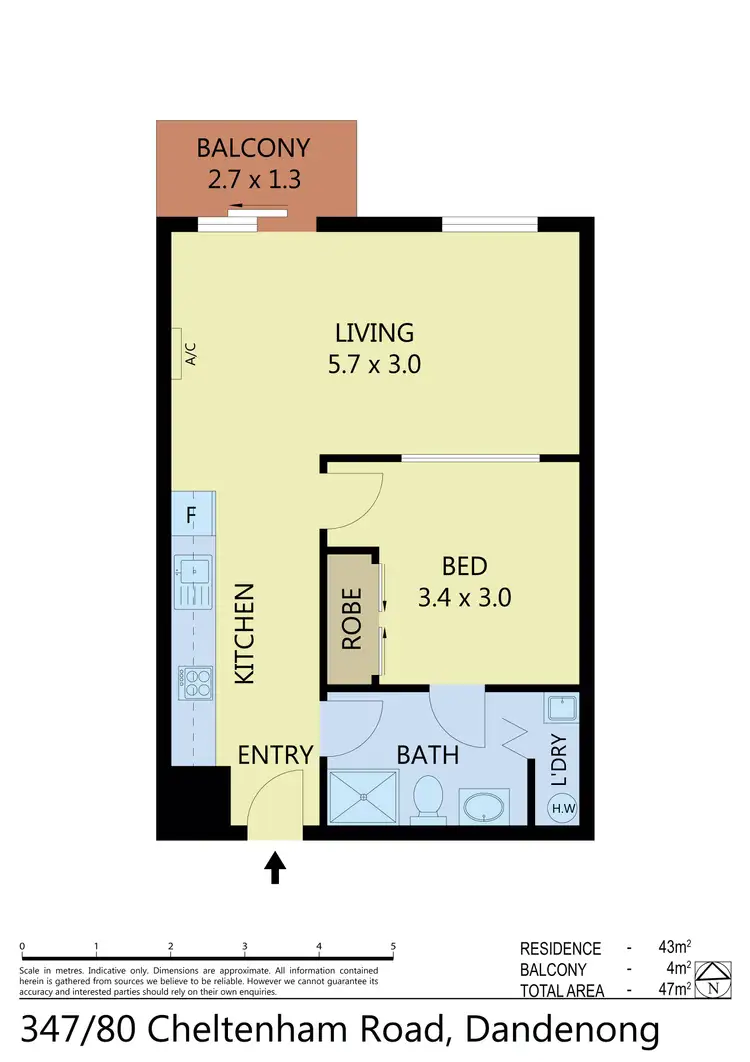 Floorplan of Homely apartment listing, 347/80 Cheltenham Road, Dandenong VIC 3175
