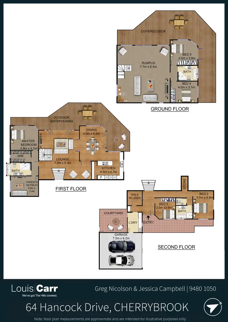 Floorplan of Homely house listing, 64 Hancock Drive, Cherrybrook NSW 2126