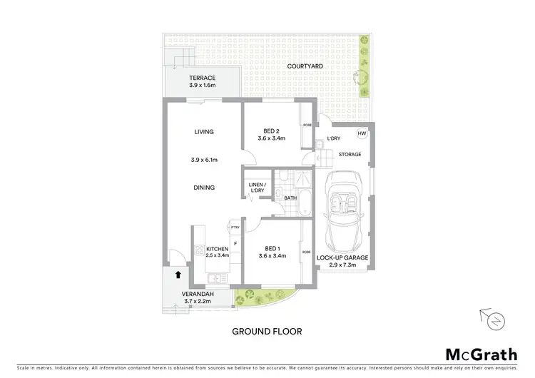 Floorplan of Homely villa listing, 1/67 Blakesley Road, South Hurstville NSW 2221