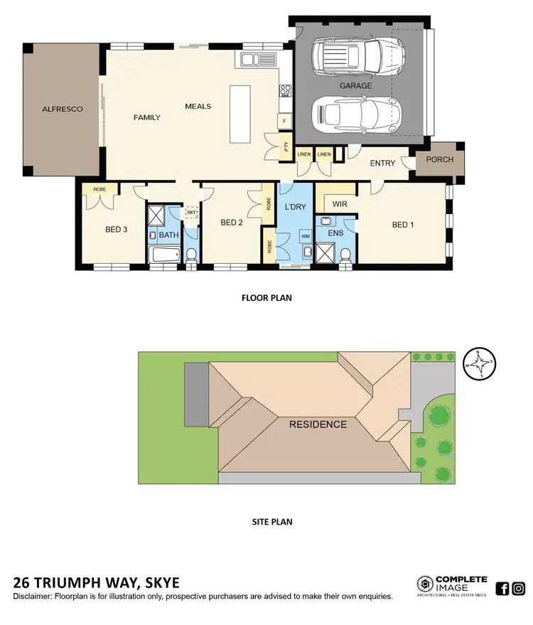 Floorplan of Homely house listing, 26 Triumph Way, Skye VIC 3977