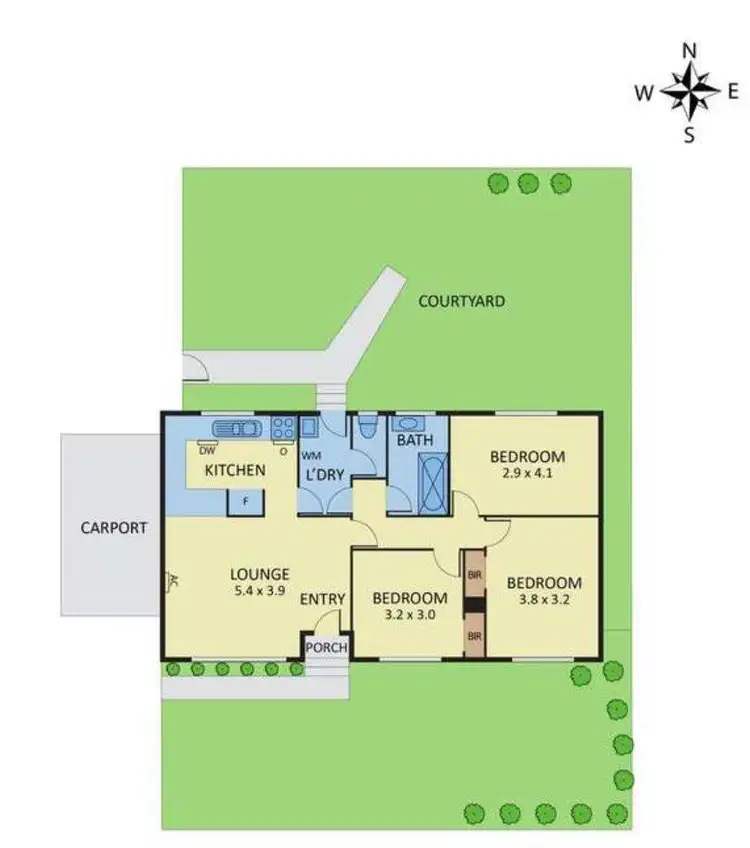 Floorplan of Homely unit listing, 1/9 Albany Road, Oakleigh East VIC 3166