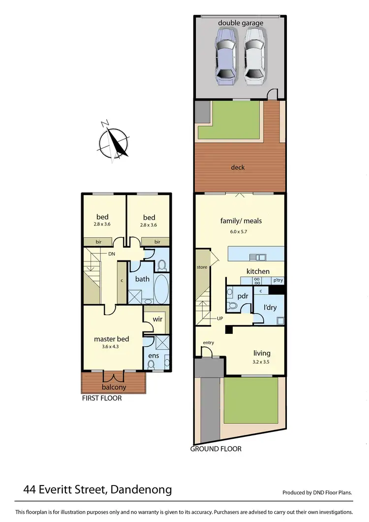 Floorplan of Homely house listing, 44 Everitt Street, Dandenong VIC 3175