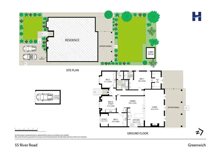 Floorplan of Homely house listing, 55 River Road, Greenwich NSW 2065