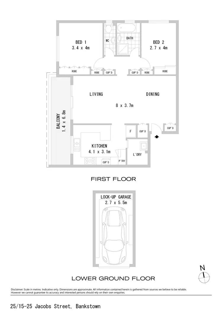 Floorplan of Homely apartment listing, 25/15-25 Jacobs Street, Bankstown NSW 2200