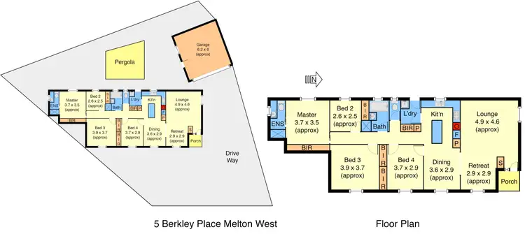 Floorplan of Homely house listing, 5 Berkley Place, Melton West VIC 3337