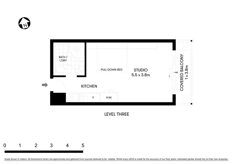 Floorplan of Homely studio listing, 39/4-8 Waters Road, Neutral Bay NSW 2089