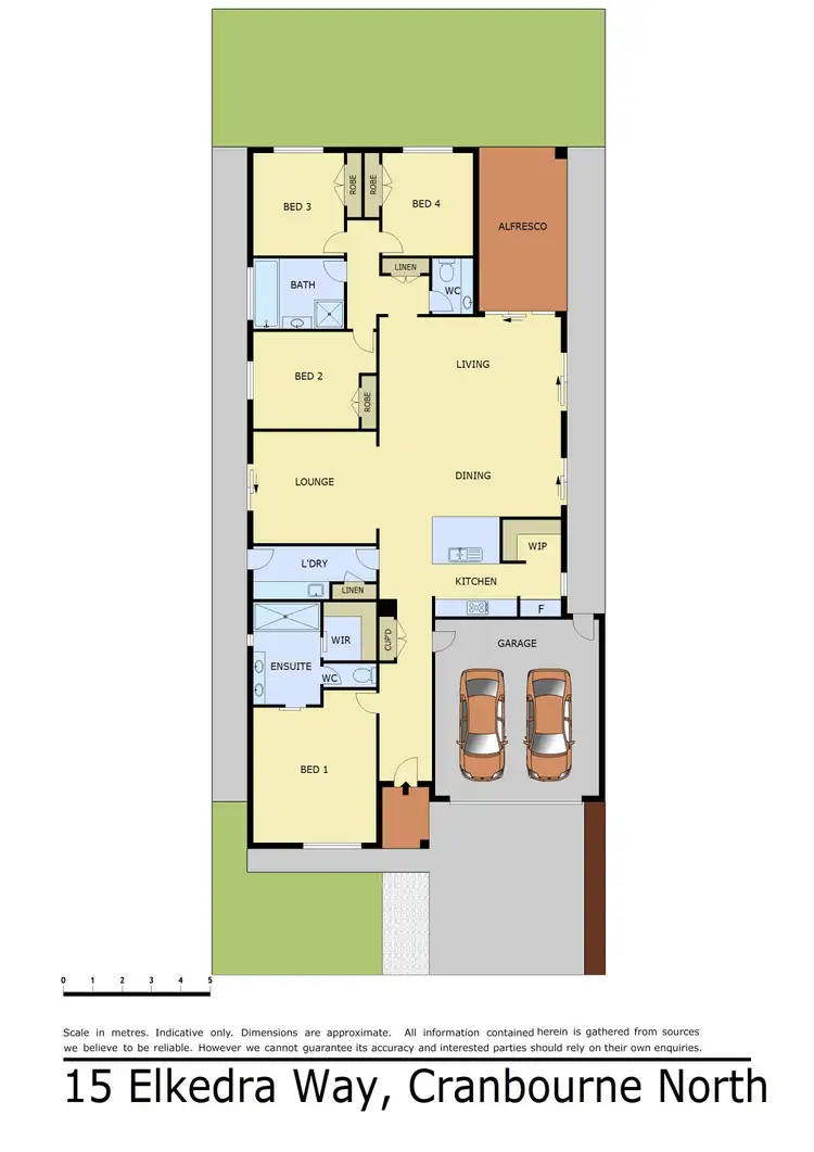 Floorplan of Homely house listing, 15 Elkedra Way, Cranbourne North VIC 3977