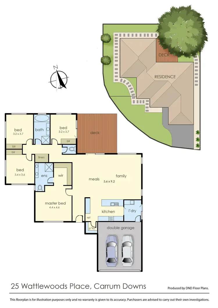 Floorplan of Homely house listing, 25 Wattlewoods Place, Carrum Downs VIC 3201