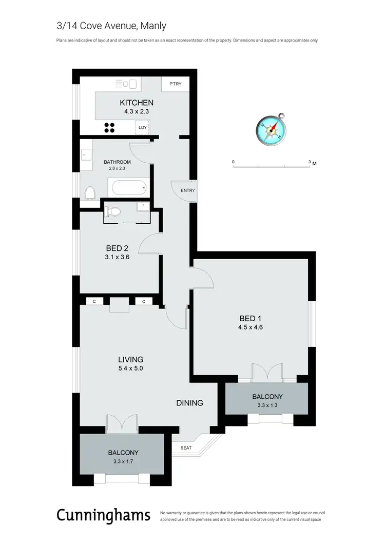 Floorplan of Homely unit listing, 3/14 Cove Avenue, Manly NSW 2095