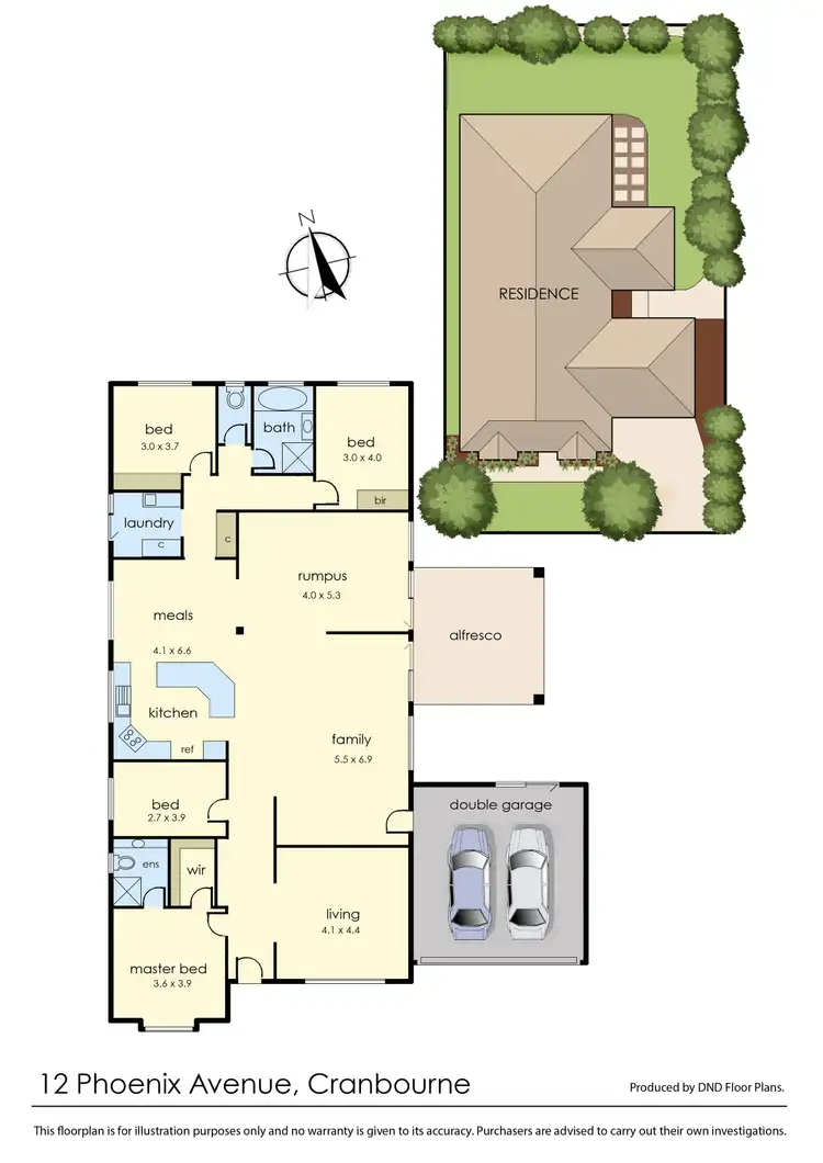 Floorplan of Homely house listing, 12 Phoenix Avenue, Cranbourne VIC 3977