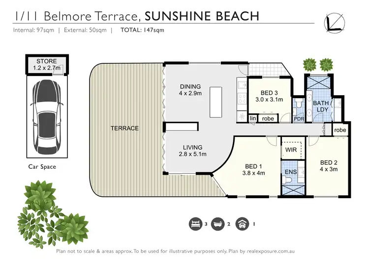 Floorplan of Homely apartment listing, 1/11 Belmore Terrace, Sunshine Beach QLD 4567