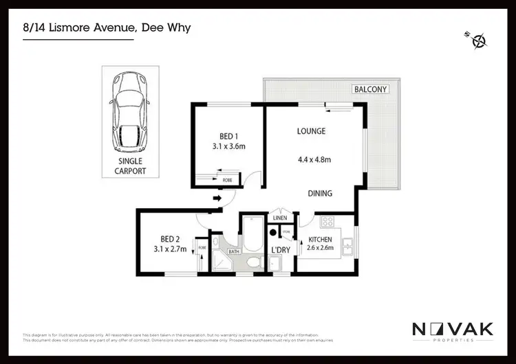 Floorplan of Homely apartment listing, 8/14 Lismore Avenue, Dee Why NSW 2099