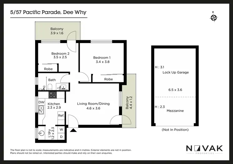 Floorplan of Homely apartment listing, 5/57 Pacific Parade, Dee Why NSW 2099
