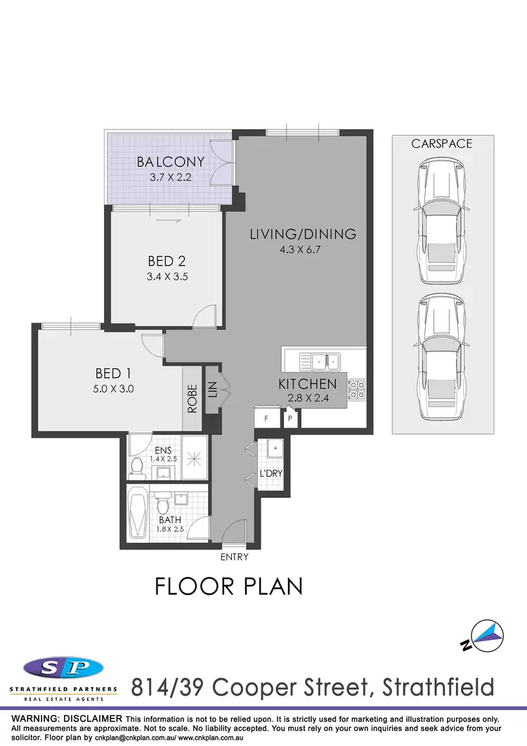 Floorplan of Homely unit listing, 814/39 Cooper Street, Strathfield NSW 2135