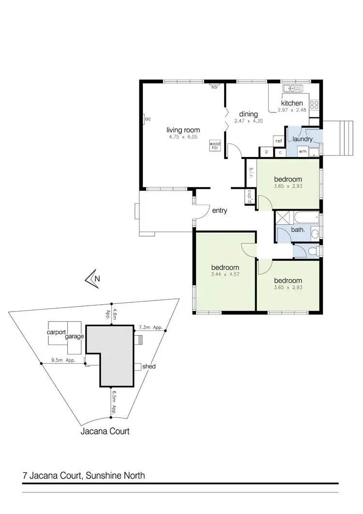 Floorplan of Homely house listing, 7 Jacana Court, Sunshine North VIC 3020