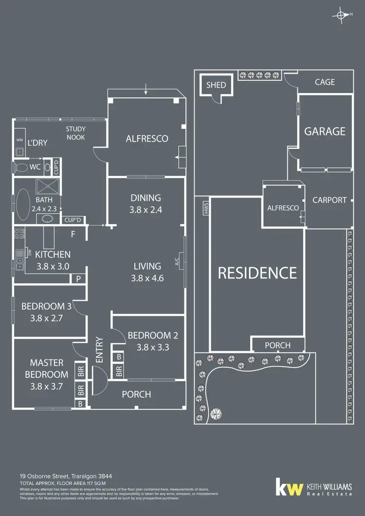 Floorplan of Homely house listing, 19 Osborne Street, Traralgon VIC 3844