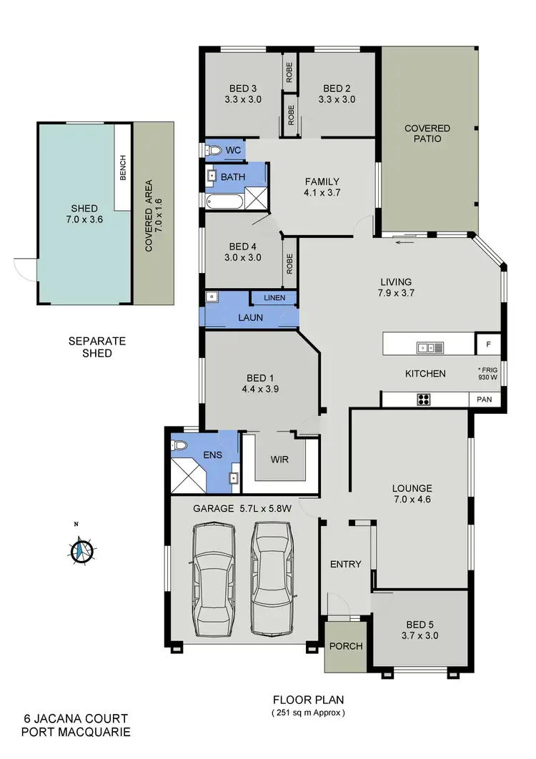 Floorplan of Homely house listing, 6 Jacana Court, Port Macquarie NSW 2444