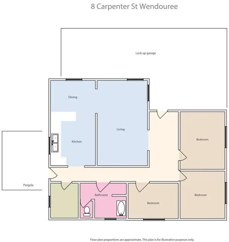 Floorplan of Homely house listing, 8 Carpenter Street,, Wendouree VIC 3355