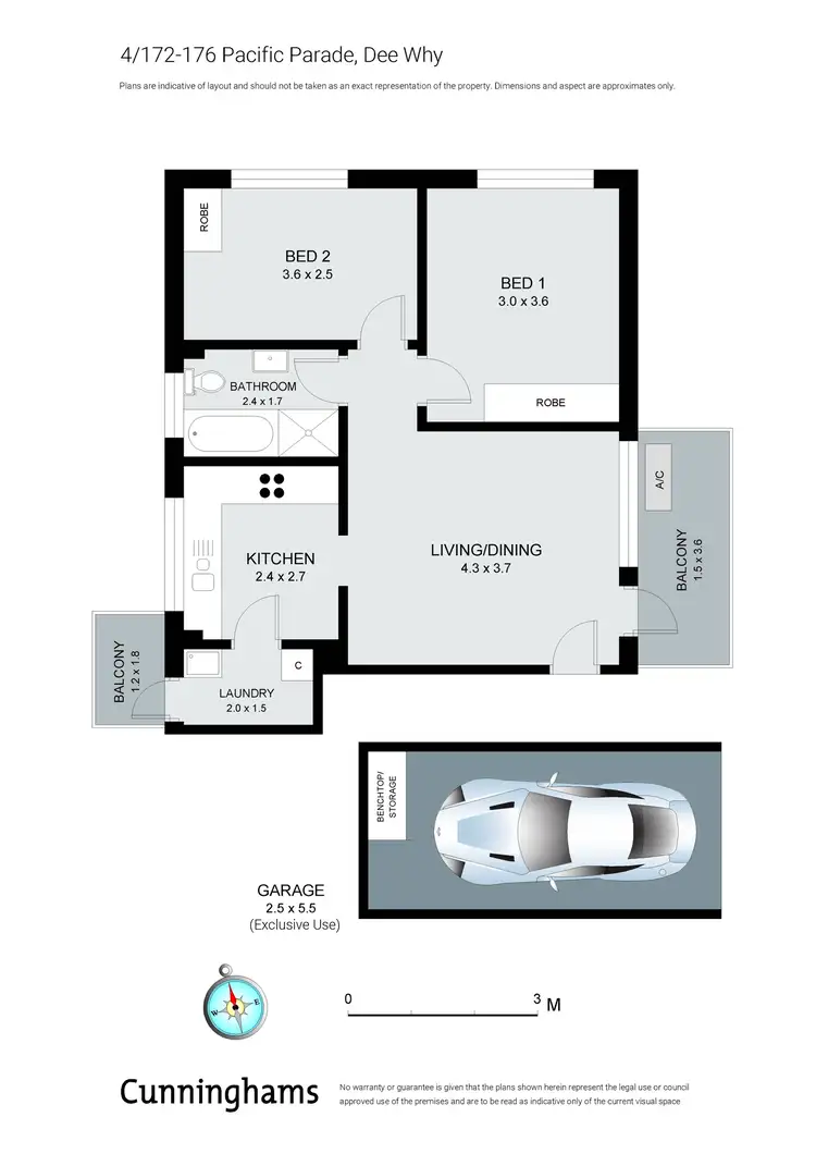 Floorplan of Homely unit listing, 4/172 Pacific Parade, Dee Why NSW 2099