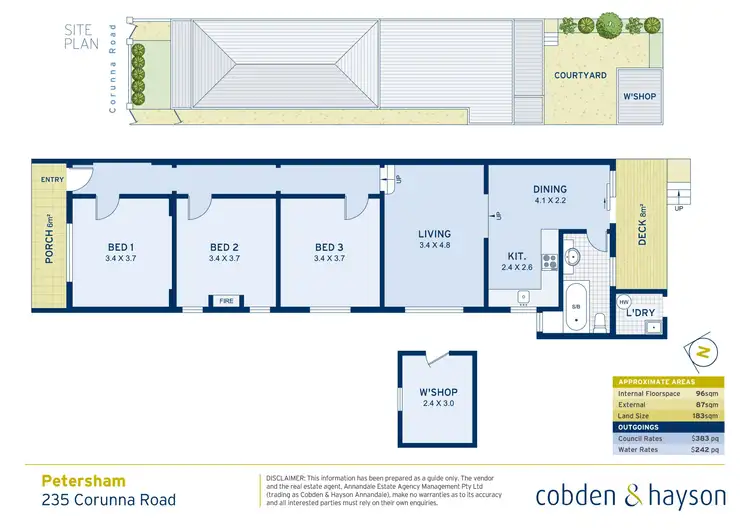 Floorplan of Homely house listing, 235 Corunna Road, Petersham NSW 2049