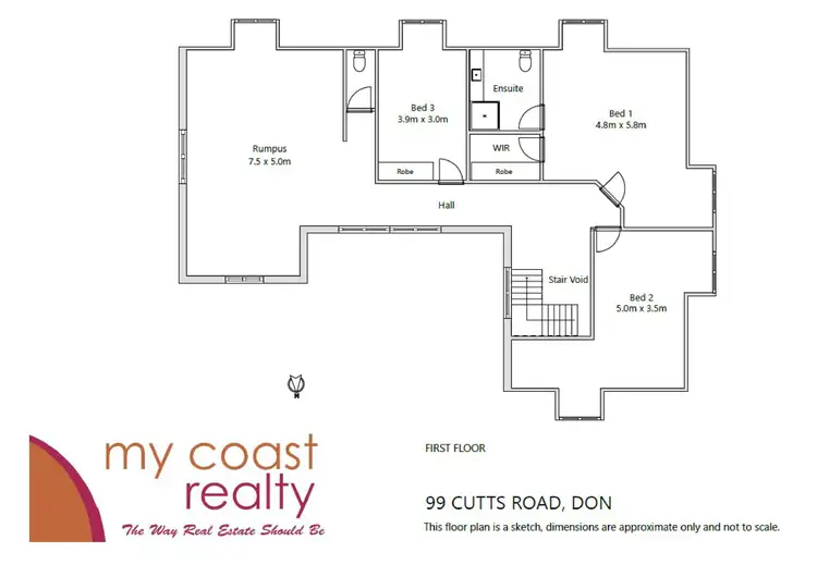 Floorplan of Homely house listing, 99 Cutts Road, Don TAS 7310