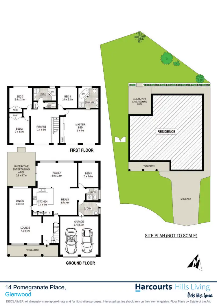 Floorplan of Homely house listing, 14 Pomegranate Place, Glenwood NSW 2768