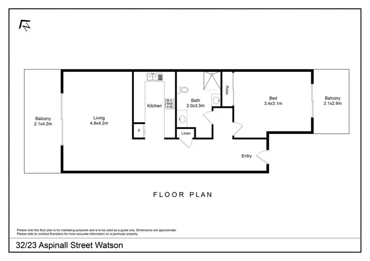Floorplan of Homely unit listing, 32/23 Aspinall Street, Watson ACT 2602