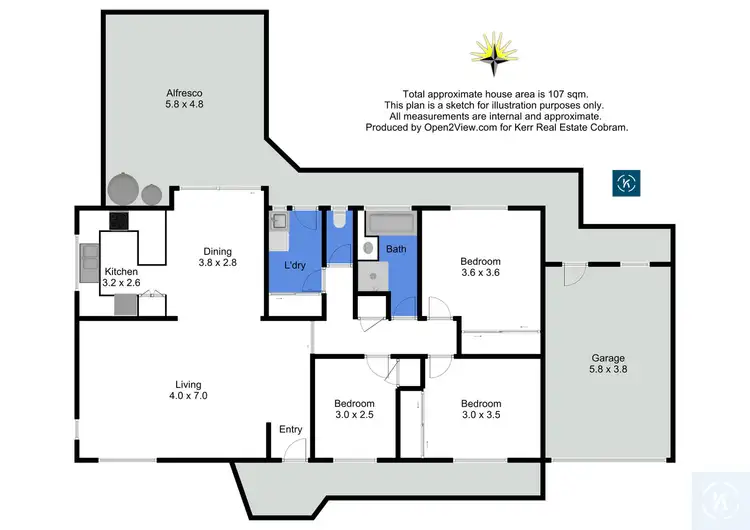 Floorplan of Homely house listing, 17 Cornish Street, Cobram VIC 3644