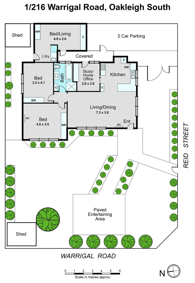 Floorplan of Homely unit listing, 1/216 Warrigal Road, Oakleigh South VIC 3167