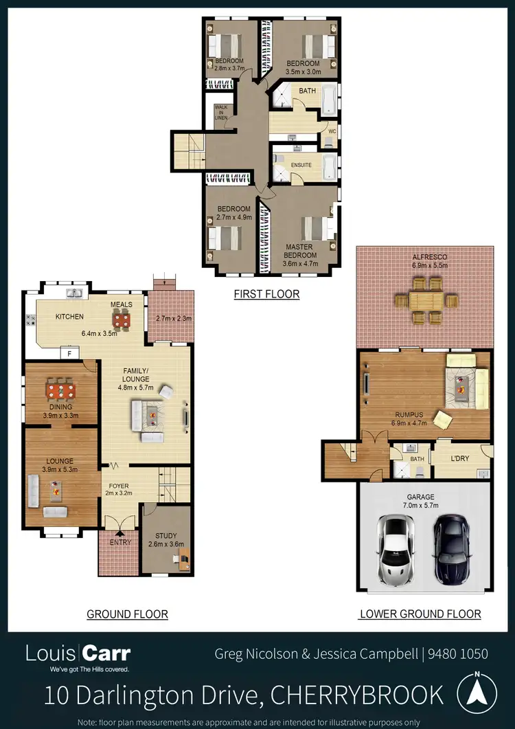 Floorplan of Homely house listing, 10 Darlington Drive, Cherrybrook NSW 2126