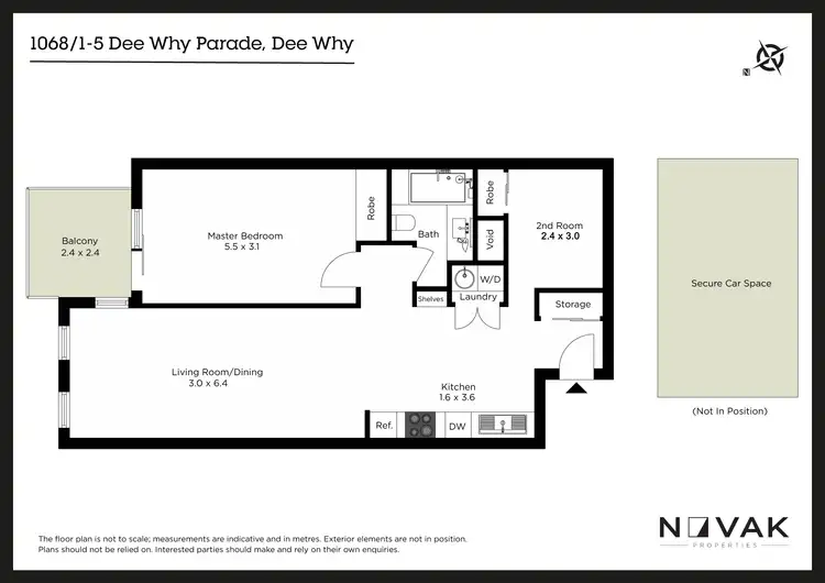 Floorplan of Homely apartment listing, 1068/1-5 Dee Why Parade, Dee Why NSW 2099