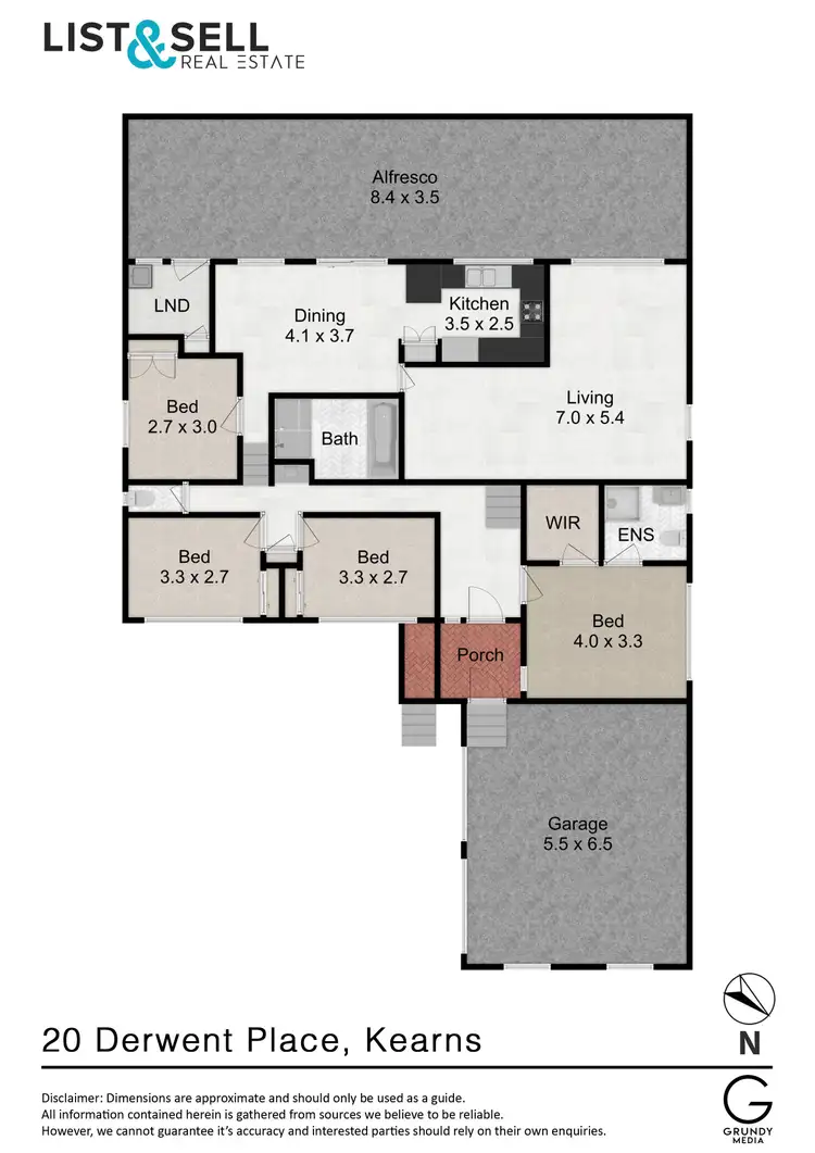 Floorplan of Homely house listing, 20 Derwent Place, Kearns NSW 2558