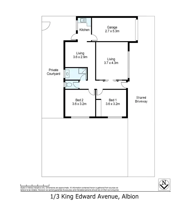 Floorplan of Homely unit listing, 1/3 King Edward Avenue, Albion VIC 3020