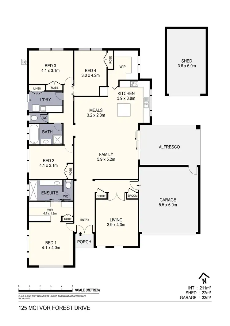 Floorplan of Homely house listing, 125 Mcivor Forest Drive, Junortoun VIC 3551