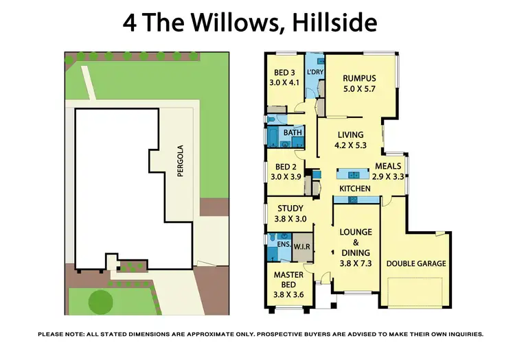 Floorplan of Homely house listing, 4 The Willows, Hillside VIC 3037