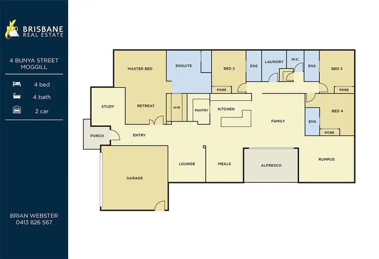 Floorplan of Homely house listing, 4 Bunya Street, Moggill QLD 4070