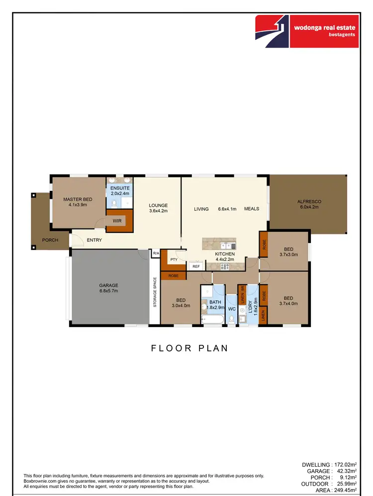 Floorplan of Homely house listing, 45 Chandler Street, Wodonga VIC 3690