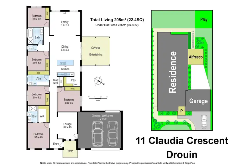 Floorplan of Homely house listing, 11 Claudia Crescent, Drouin VIC 3818