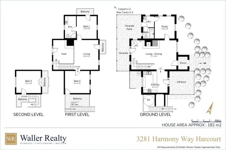 Floorplan of Homely rural property listing, 3281 Harmony Way, Harcourt VIC 3453