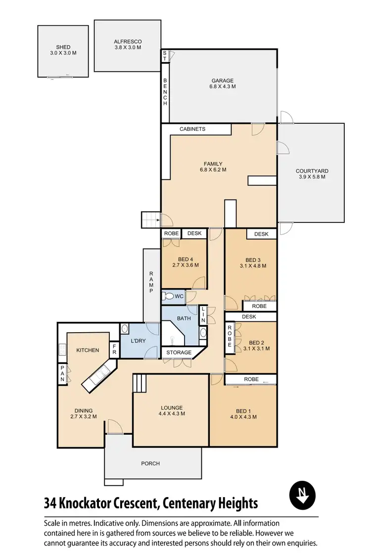 Floorplan of Homely house listing, 34 Knockator Crescent, Centenary Heights QLD 4350