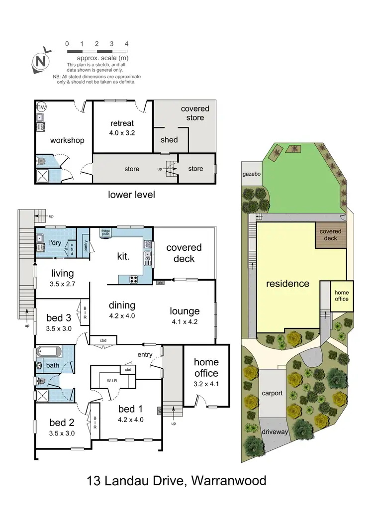 Floorplan of Homely house listing, 13 Landau Drive, Warranwood VIC 3134