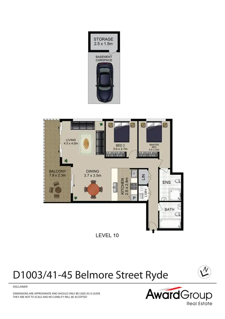 Floorplan of Homely apartment listing, D1003/41-45 Belmore Street, Ryde NSW 2112