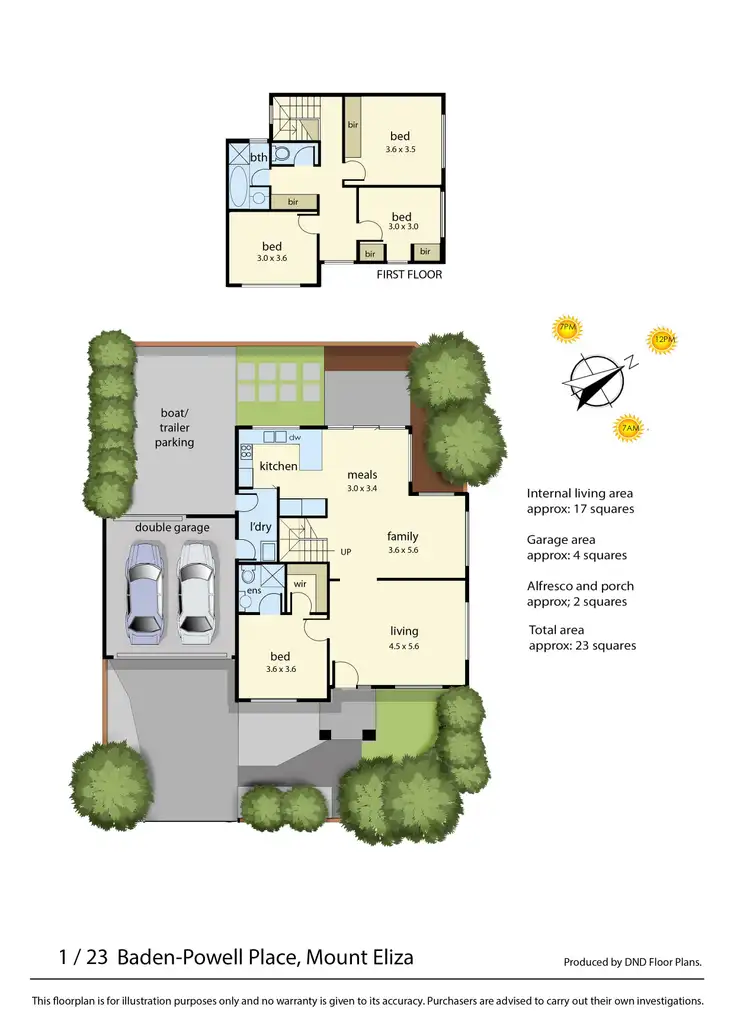 Floorplan of Homely townhouse listing, 1/23 Baden Powell Place, Mount Eliza VIC 3930