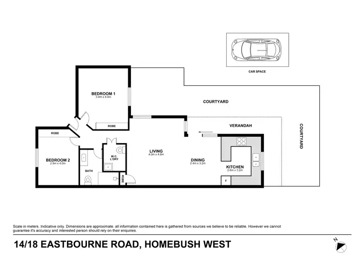 Floorplan of Homely apartment listing, 14/18 Eastbourne Road, Homebush West NSW 2140