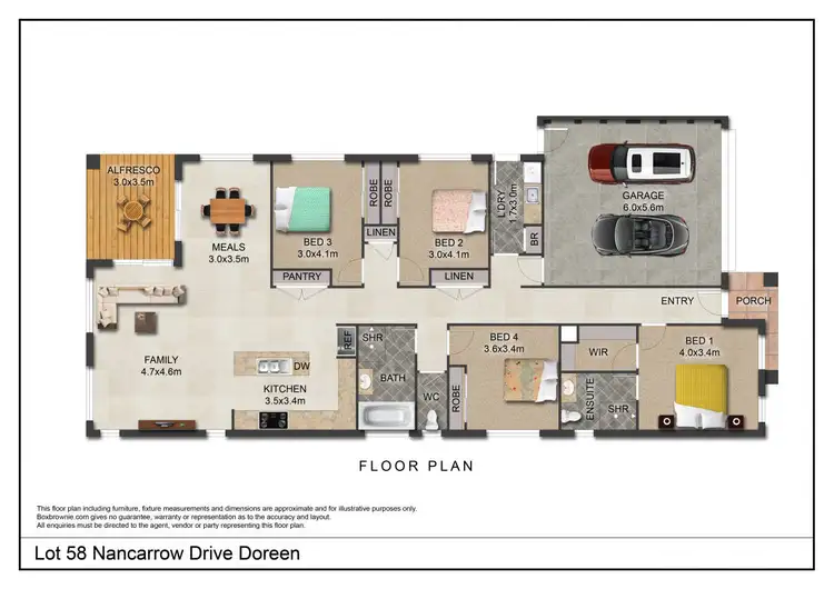 Floorplan of Homely house listing, 91 Nancarrow Drive, Doreen VIC 3754